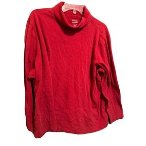 Basic Editions Red 3X Turtleneck Blouse